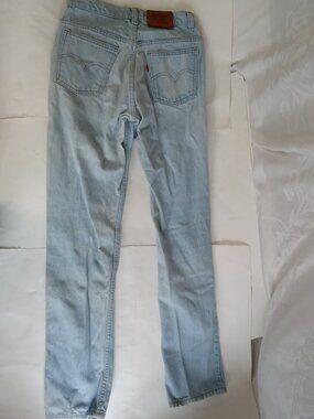 Vintage Levi's 631 Jeans Womens 25 x 32 Slim Fit Orange Tab Light Wash 90s Denim